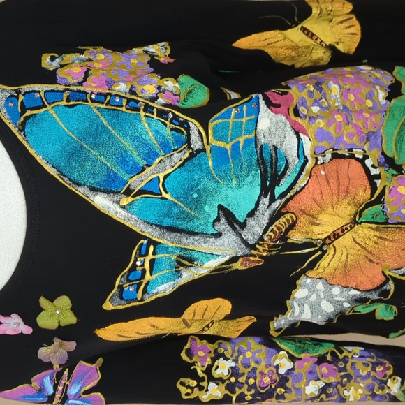 Kolorway Vintage Painted Butterfly Long Sleeve Tee Size Large - Picture 6 of 8